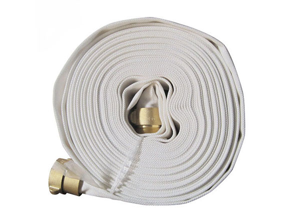 White Single Jacket Fire Hose