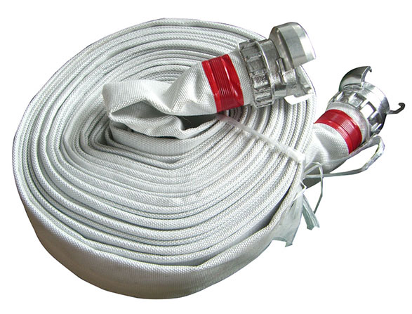 White Double Jacket Fire Hose